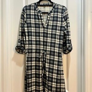 Lily Rose Black and White Plaid Dress